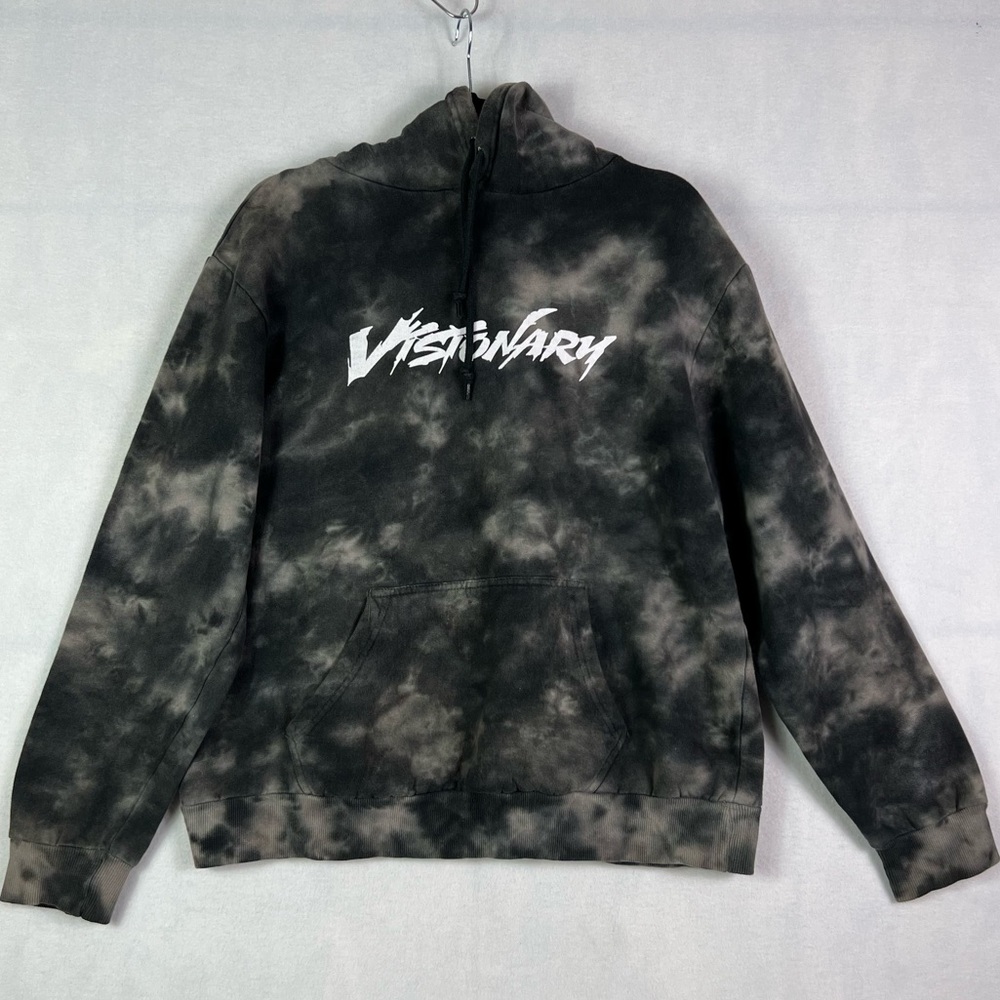 Brooklyn Laundry Tie Dye Bleached Graphic Small drawstring Hoodie